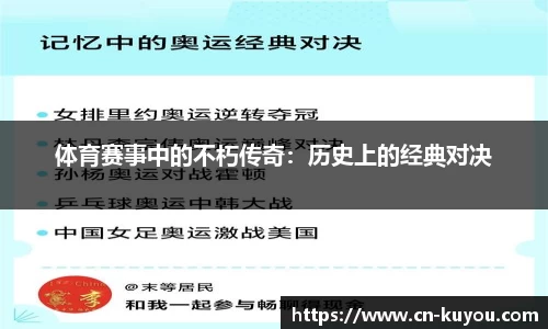 体育赛事中的不朽传奇：历史上的经典对决